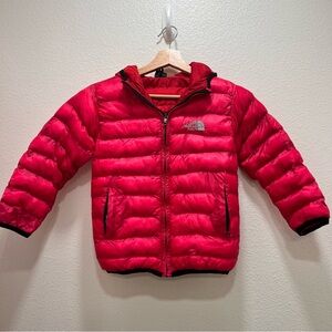 The North Face Hot Pink Hooded Down Puffer Jacket Girls XL
